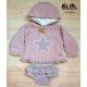 José Varón Invierno Conjunto bebé niña Malva Estrellas