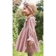 Abel & Lula Invierno Vestido bebé niña Rosa Terciopelo Glitter