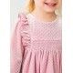 Abel & Lula Invierno Vestido bebé niña Rosa Terciopelo Glitter