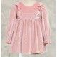 Abel & Lula Invierno Vestido bebé niña Rosa Terciopelo Glitter