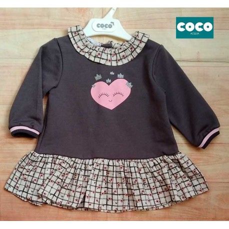 Coco Acqua Winter Baby Girl Dress Pink Heart