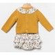 Coco Acqua Invierno Conjunto bebé niña Mostaza Gallinas