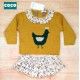 Coco Acqua Winter Baby Girl Ocher Set Hens