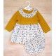 Coco Acqua Winter Baby Girl Ocher Dress Hens