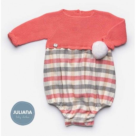 Juliana Winter Baby Corale Romper Squares