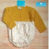 Don Algodon Winter Baby Ocher Romper Sheeps