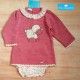 Don Algodon Winter Baby Girl Fuchsia Dress Sheep