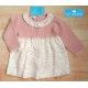 Don Algodón Invierno Vestido bebé niña Rosa Estrellas