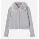 Mayoral Winter Girl Gray Cardigan Furry Collar