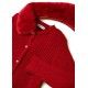 Mayoral Winter Girl Dark Red Cardigan Furry Collar