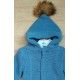 Sardon Invierno Chaquetón bebé niño Azul Pompón Pelo
