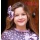 Debesos Winter Girl Pin Purple Tie with Flowers