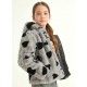 Mayoral Winter Girl Gray Furry Coat Hearts