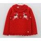 Foque Winter Girl Red Sweater Reindeers