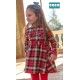 Coco Acqua Invierno Vestido niña Camisero Cuadros Rojos