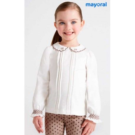 Mayoral Winter Girl Beige Shirt