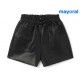 Mayoral Winter Girl Black Leatherette Short Pants