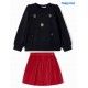 Mayoral Invierno Conjunto niña Negro y Rojo