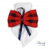 Miranda Winter Girl White Pin Squared Tie