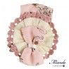 Miranda Winter Girl White and Pink Pin with Tie