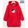 Coco Acqua Invierno Vestido niña Felpa Rojo Capucha