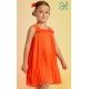 Abel & Lula Summer Girl Pleated Dress Grapefruit