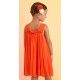 Abel & Lula Summer Girl Pleated Dress Grapefruit