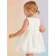 Abel & Lula Verano Vestido bebé niña Organza Bordado Blanco