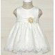 Abel & Lula Verano Vestido bebé niña Organza Bordado Blanco
