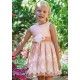 Abel & Lula Verano Vestido niña Organza Bordado Rosa