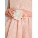 Abel & Lula Verano Vestido niña Organza Bordado Rosa