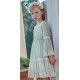 Abel & Lula Summer Girl Embroidered Tulle Dress Beige and Anise