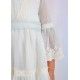 Abel & Lula Summer Girl Embroidered Tulle Dress Beige and Anise