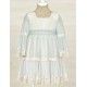 Abel & Lula Summer Girl Embroidered Tulle Dress Beige and Anise