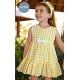Juliana Summer Baby Girl Dress Yellow Squares