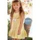 Juliana Summer Baby Girl Dress Yellow Squares