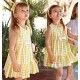 Juliana Summer Baby Girl Dress Yellow Squares