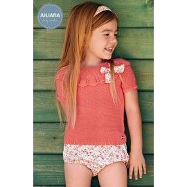 Juliana Verano Conjunto bebé niña Coral Lazo
