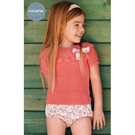 Juliana Summer Baby Girl Corale Set Tie