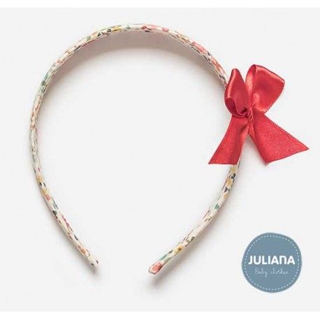 Juliana Summer Headband Corale Tie and Flowers