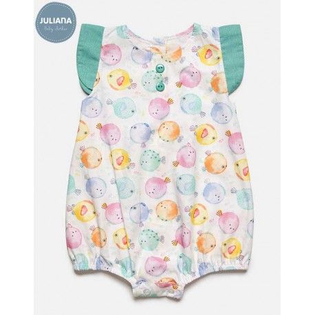 Juliana Summer Baby Romper Blowfishes