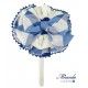 Miranda Summer Girl White Dress Electric Blue Squares
