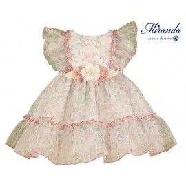 Miranda Verano Vestido bebé niña Estampado con Adorno Floral