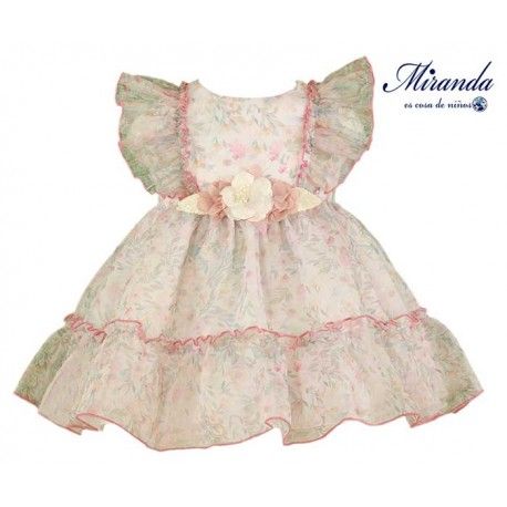 Miranda Verano Vestido bebé niña Estampado con Adorno Floral