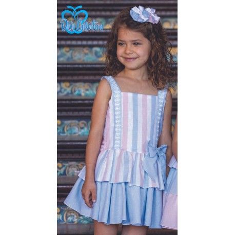 DBB Collection Summer Girl Dress Stripes Low Waist