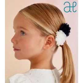 Abel&Lula Verano Pinza niña Flores Combinadas Marino