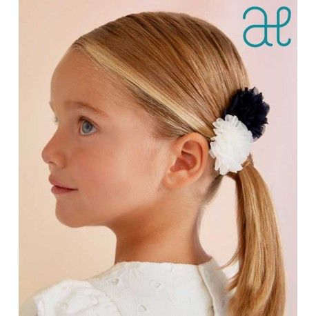 Abel&Lula Verano Pinza niña Flores Combinadas Marino