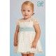 Abel & Lula Summer Baby Girl Embroidered Tulle Dress Flowers Anise