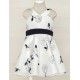 Abel & Lula Verano Vestido niña Organza Bordado Blanco Marino