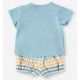 Coco Acqua Verano Conjunto bebé niño Azul y Rayas con Sol